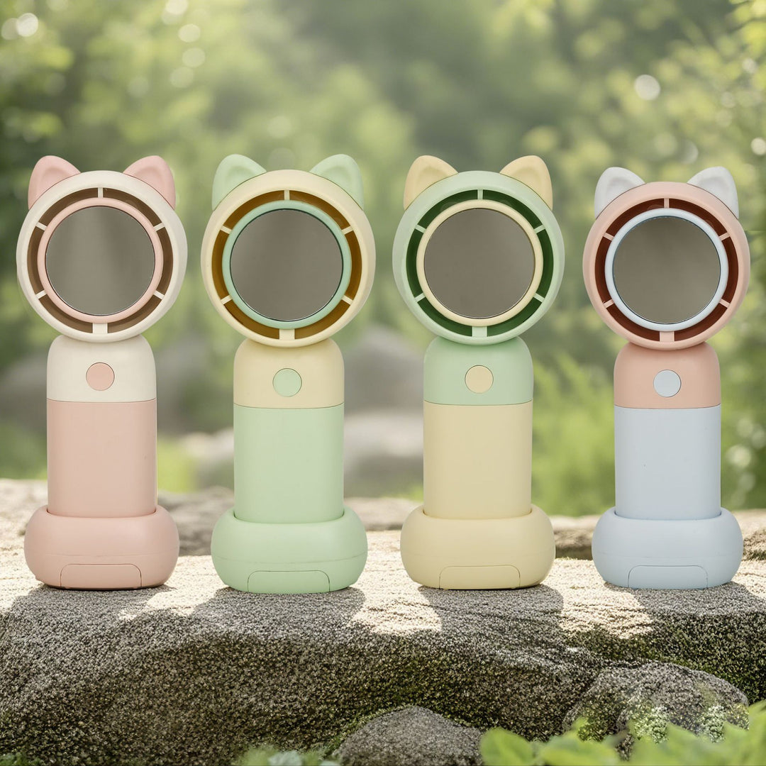 Dame bærbar mini-håndvifte med katteører Skanto