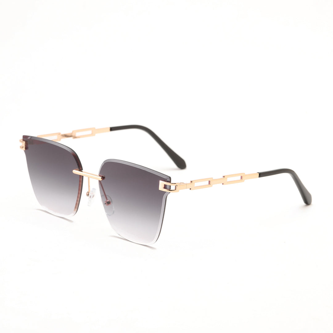 Dame moterøkt solbrille med filigranramme og UV-beskyttelse Skanto