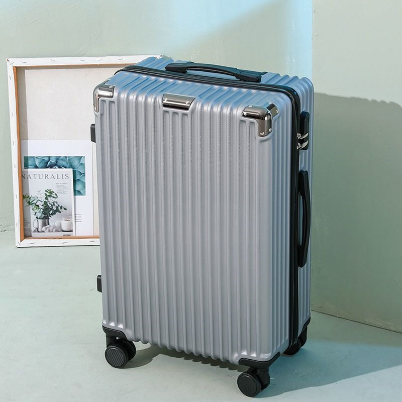 Hardsided suitcase with 360-degree rolling system and integrated safety feature Skanto