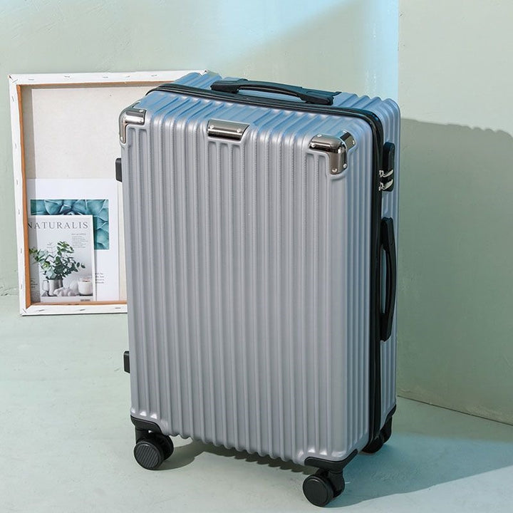 Hardsided suitcase with 360-degree rolling system and integrated safety feature Skanto