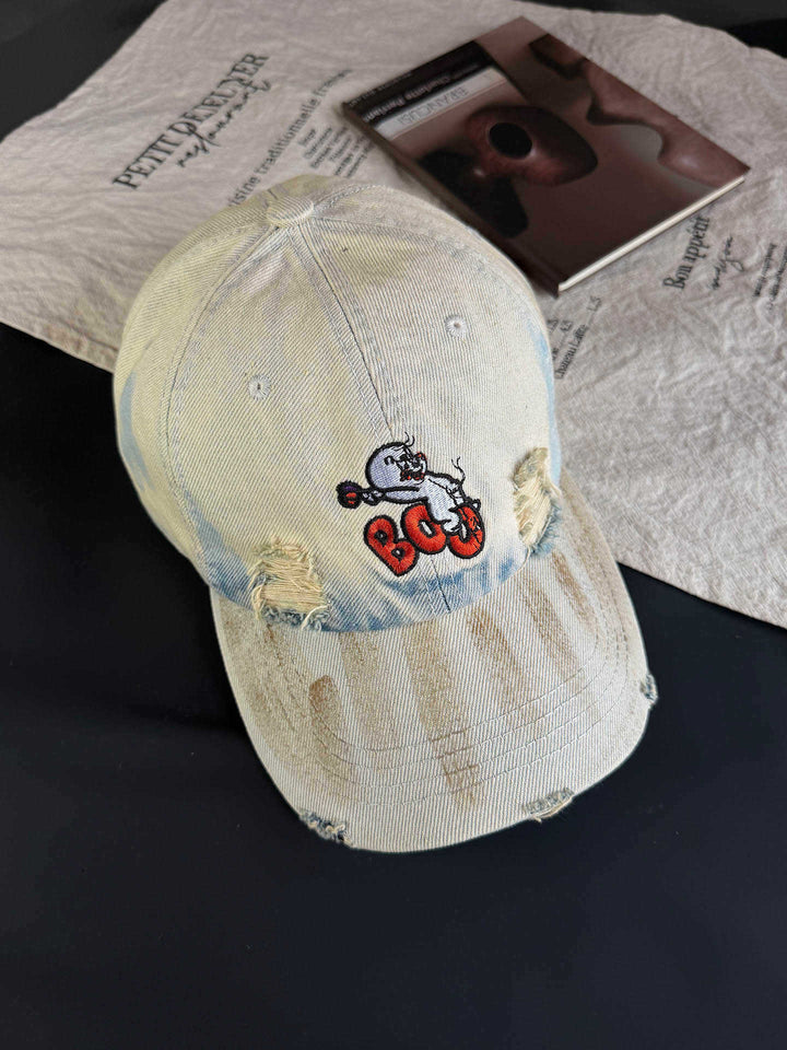 Kvinne Vintage-inspirert Slitt Brodert Caps Skanto