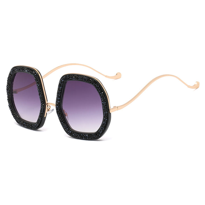Damer ekstravagant solbrille med glitrende ramme Skanto