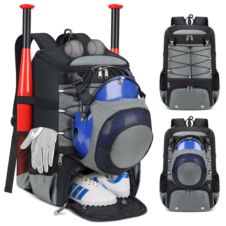Unisex sporty baseball ryggsekk med spesielle rom for utstyr Skanto