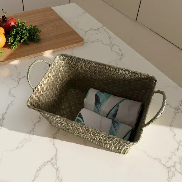 Damekurv med håndvevd design Skanto