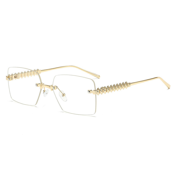 Dame ekstravagant firkantet brille Skanto