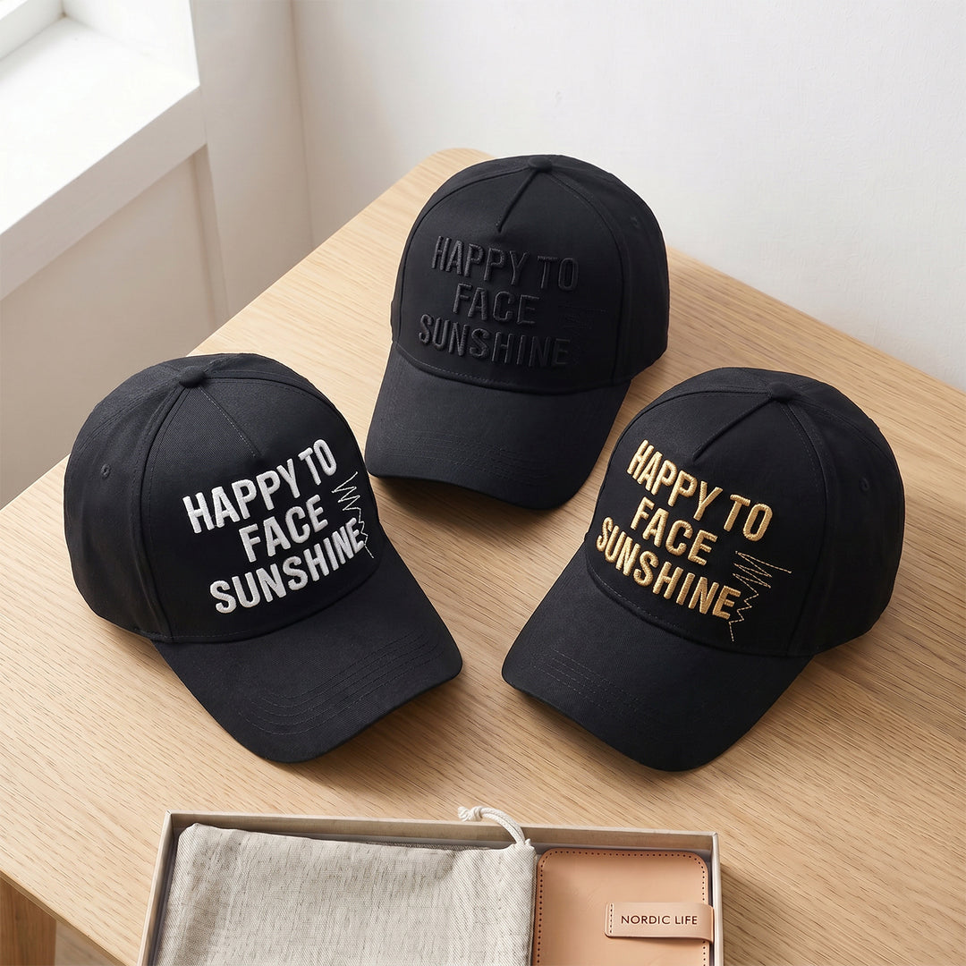 Dame motorisk caps med inspirerende tekst Skanto