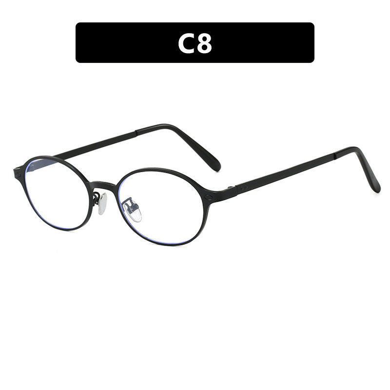 Dame rund brille med filigran metallramme og behagelige nesepads Skanto