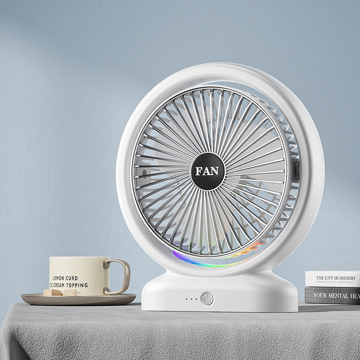 Unisex Portabel Luftsirkulasjonsvifte med LED-omgivelserbelysning Skanto