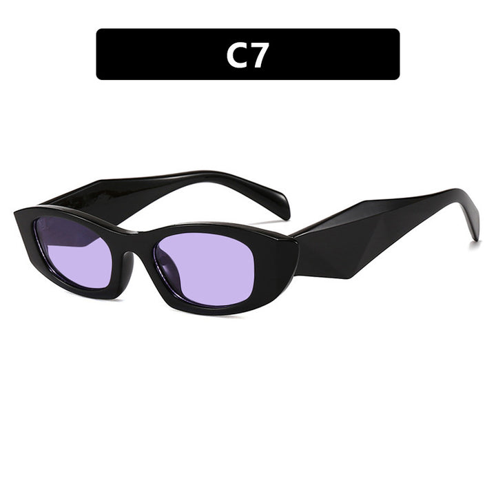 Dame trendy Cat-Eye solbriller med unikt ramme og UV-beskyttelse Skanto