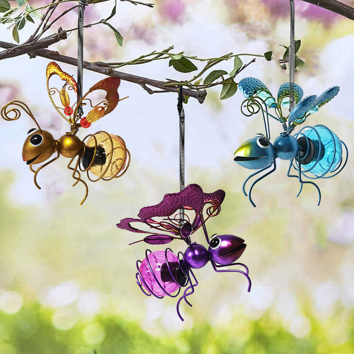 Fantastisk Henge Glass Bie Sol Hage Lantern Ornament Skanto