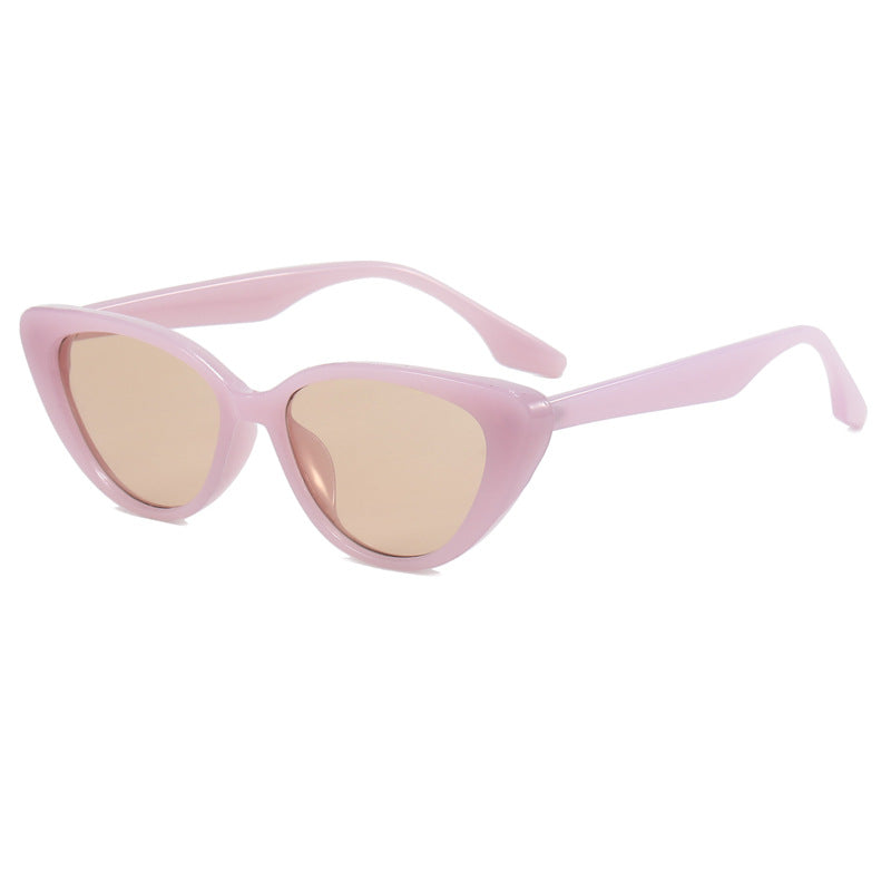 Dame moderne Cat-Eye solbrille med UV-beskyttelse og edel ramme Skanto