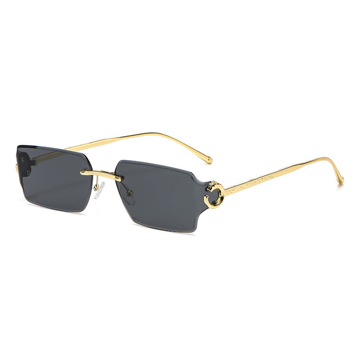 Dame elegant firkantet solbrille med stilfullt skjellmønster og UV-beskyttelse Skanto
