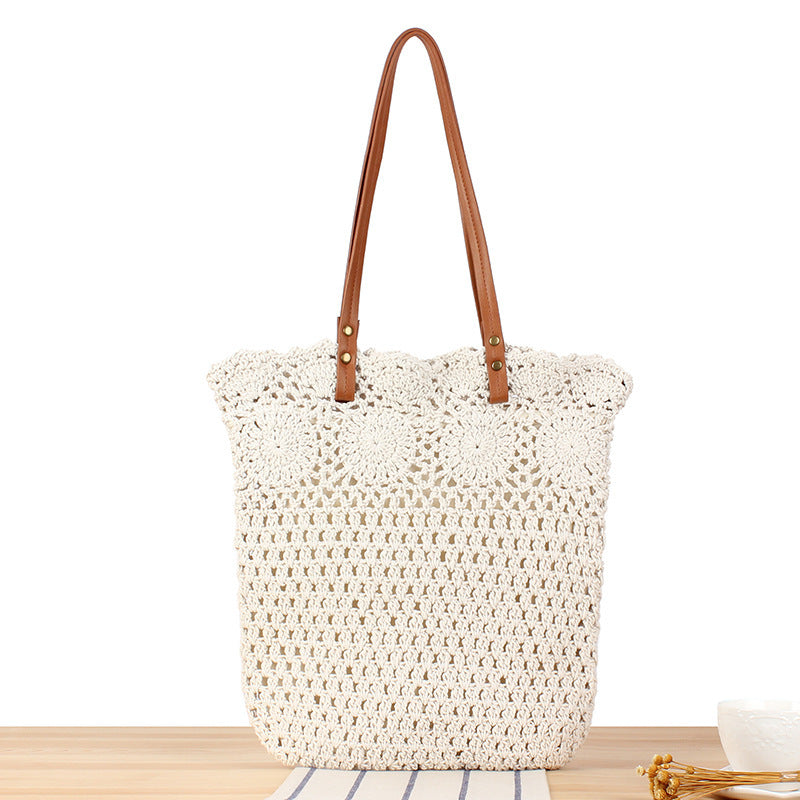 Hand-Knotted Macrame Tote Bag Skanto