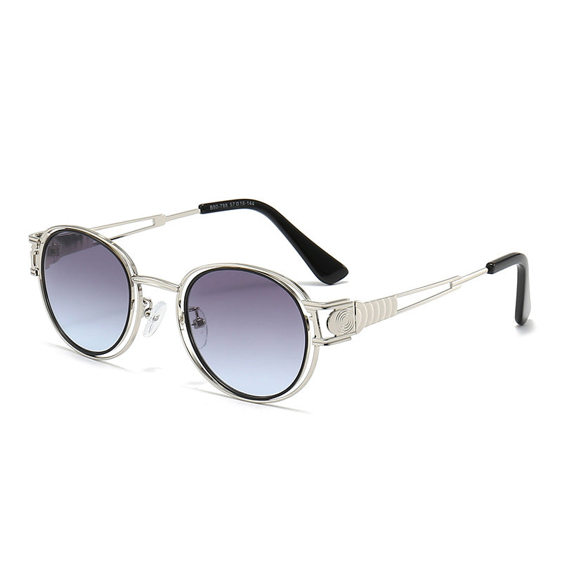 Dame solbrille med moderne metallramme og komfortable nesepads Skanto