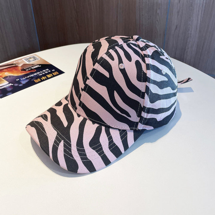 Kvinne Trendy Dyreprint Justerbar Baseball Cap Skanto