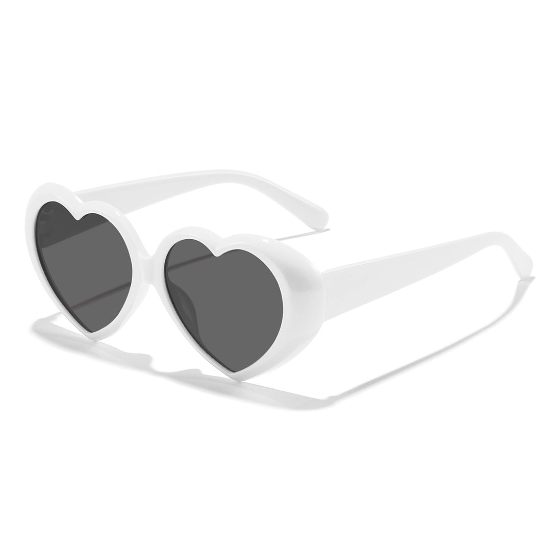 Dame hjerteformet solbriller med UV-beskyttelse og stilistisk ramme Skanto