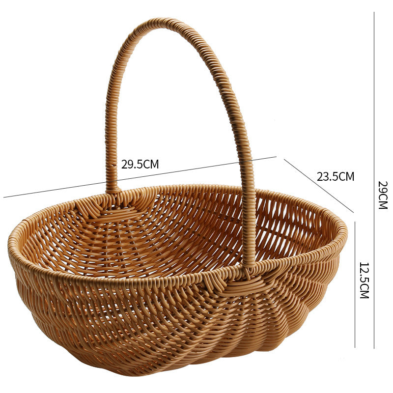 Håndvevd kunstnerbazar kurv Skanto