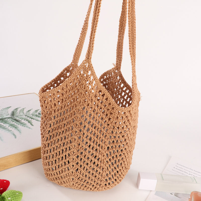 Håndvevd jute tote Skanto