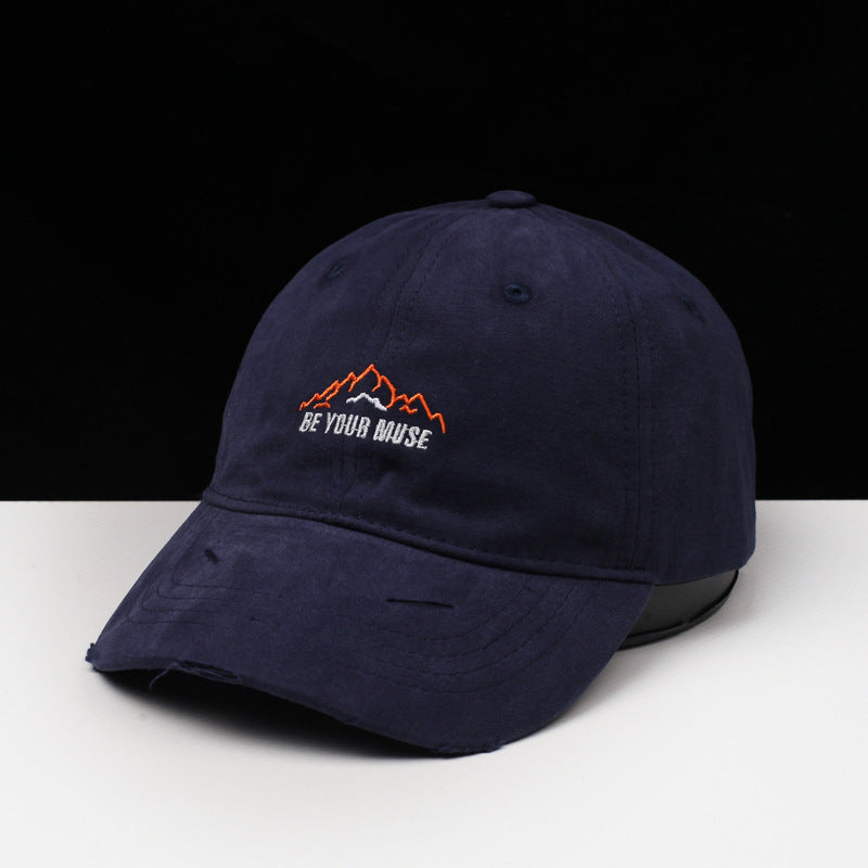 Kvinnenes Slitt Bomull Brodert Baseballcap Skanto
