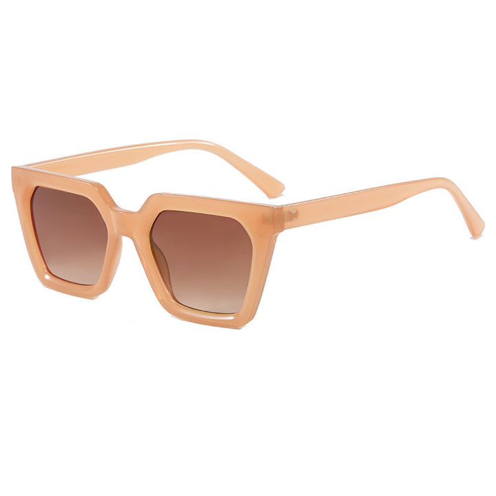 Dame geometrisk solbrille i luksuriøs acetatramme Skanto