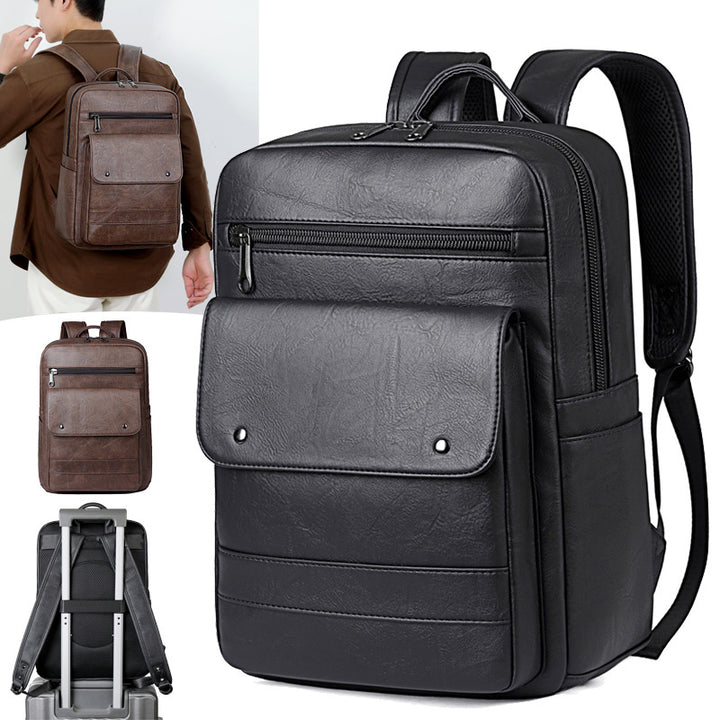 Vintage-Leder Ryggsekk Skanto
