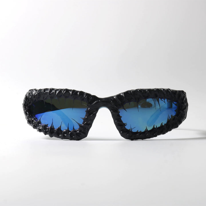 Damer kreativ design-solbrille med unik strukturert ramme Skanto