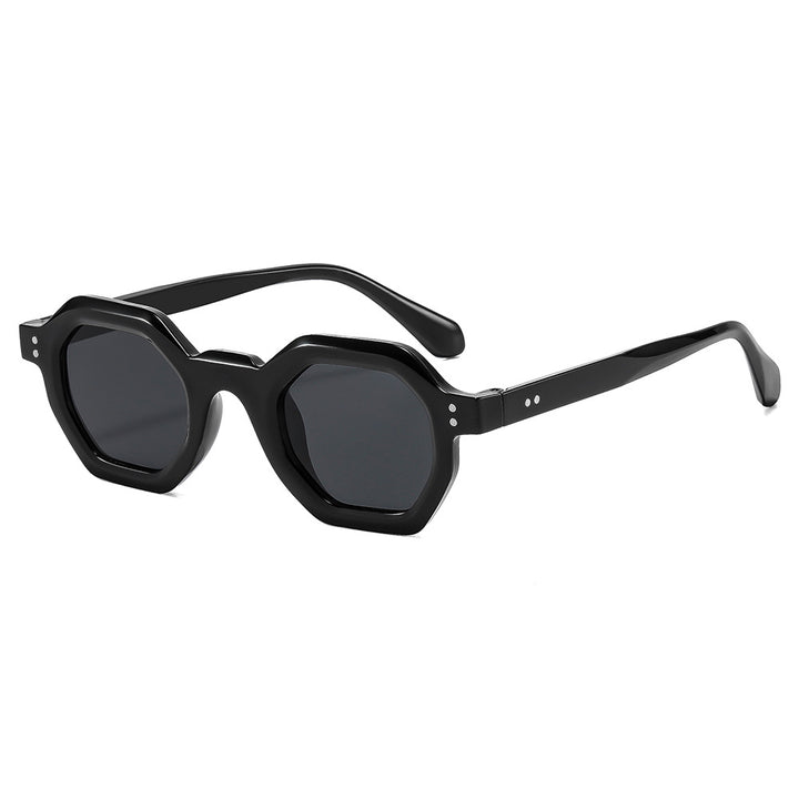 Dame oktagonal solbrille med moteriktig mønster og UV-beskyttelse Skanto