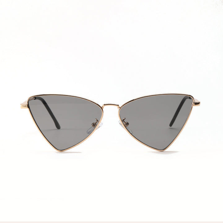 Dame trendy Cat-Eye solbriller med gullige detaljer Skanto