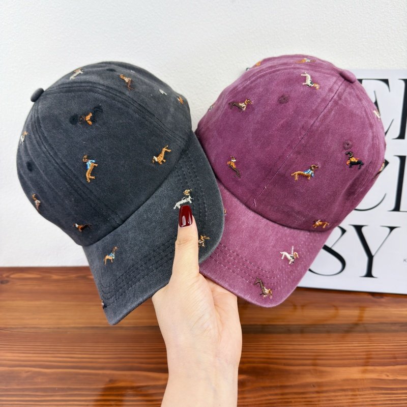 Unisex Brodert Hundetema Baseball Cap Skanto