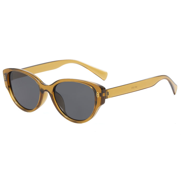 Dame Cat-Eye Solbrille med moderne plastikkramme Skanto