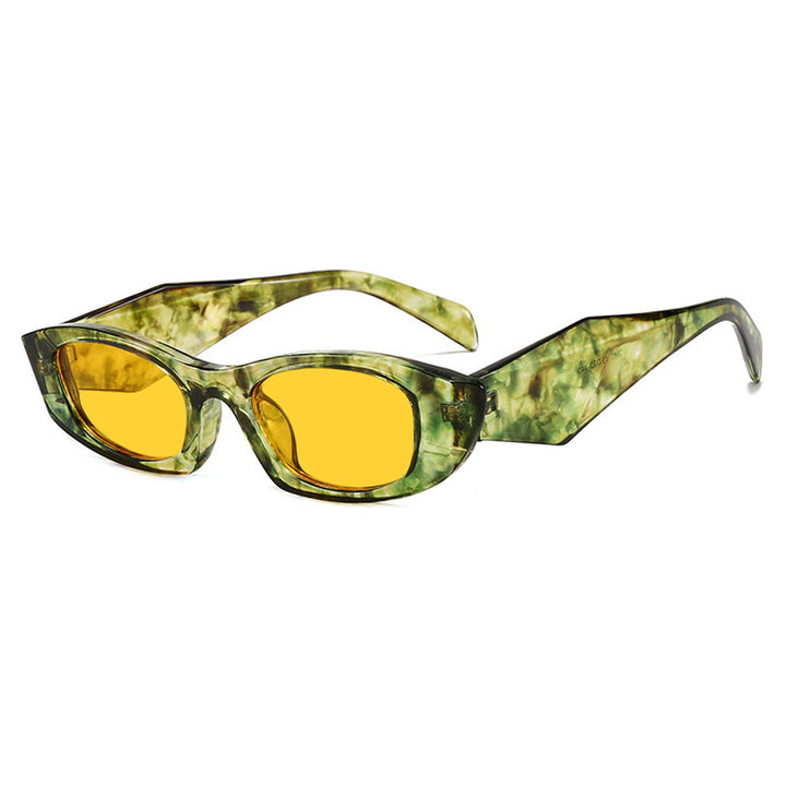 Dame trendy Cat-Eye solbriller med unikt ramme og UV-beskyttelse Skanto