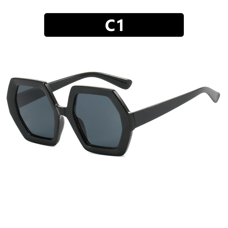 Damer innovativ hexagonal solbrille Skanto