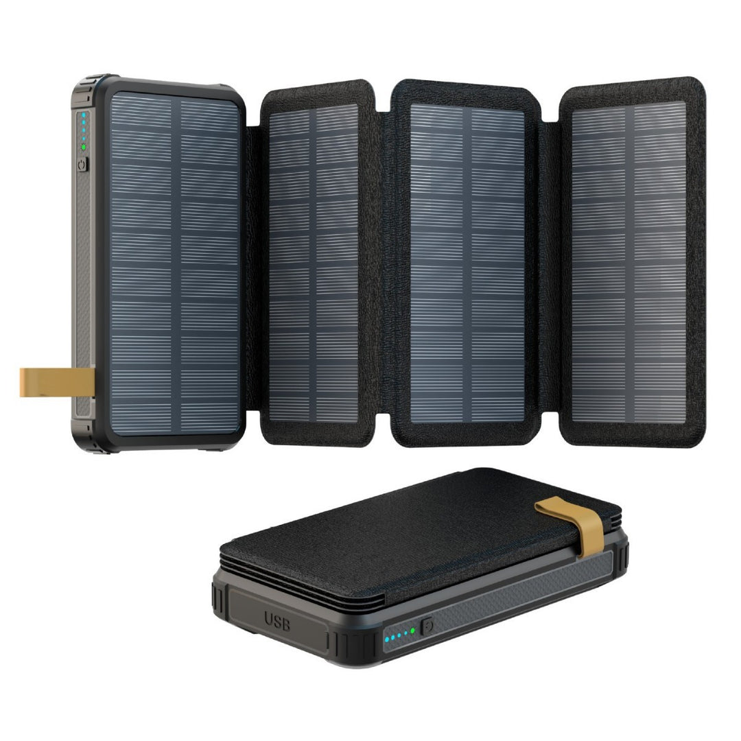 Solcelledrevet Powerbank med hurtigladingsfunksjon fra Skanto