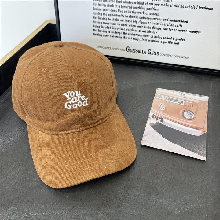 Kvinne Corduroy Grafisk Baseball Cap Skanto
