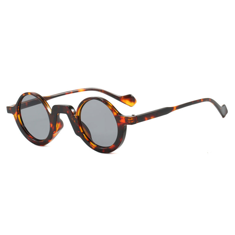 Damer rund solbrille med innovativ design og UV-beskyttelse Skanto