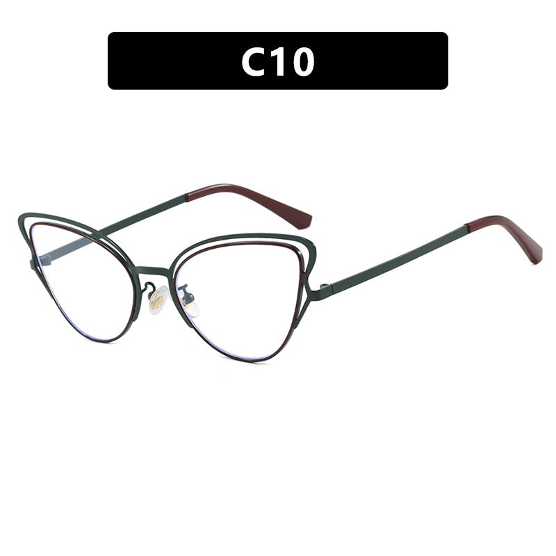 Dame Cat-Eye Briller med edelt metallramme og komfortabel passform Skanto