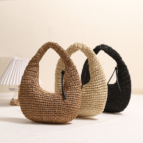 Håndlaget kurvveske i moderne hobo-stil Skanto