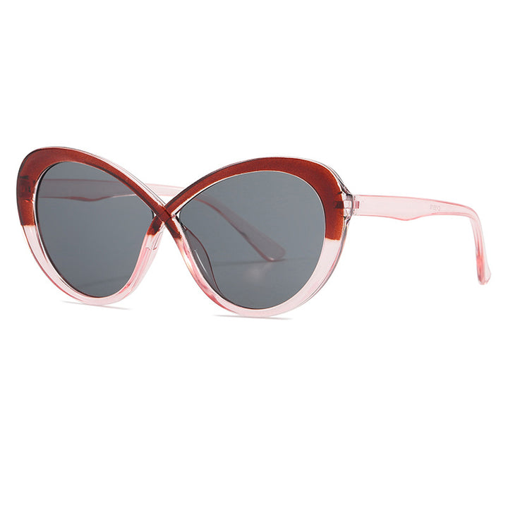 Dame Cat-Eye solbriller med speilfolierte glass Skanto