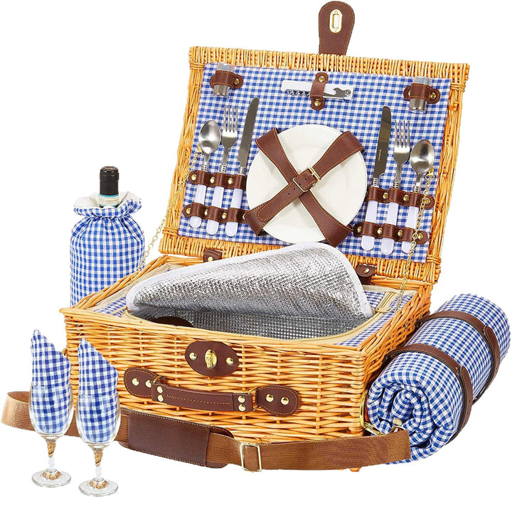 Kvinnenes høy-kvalitets piknikkurv med klassisk design Skanto