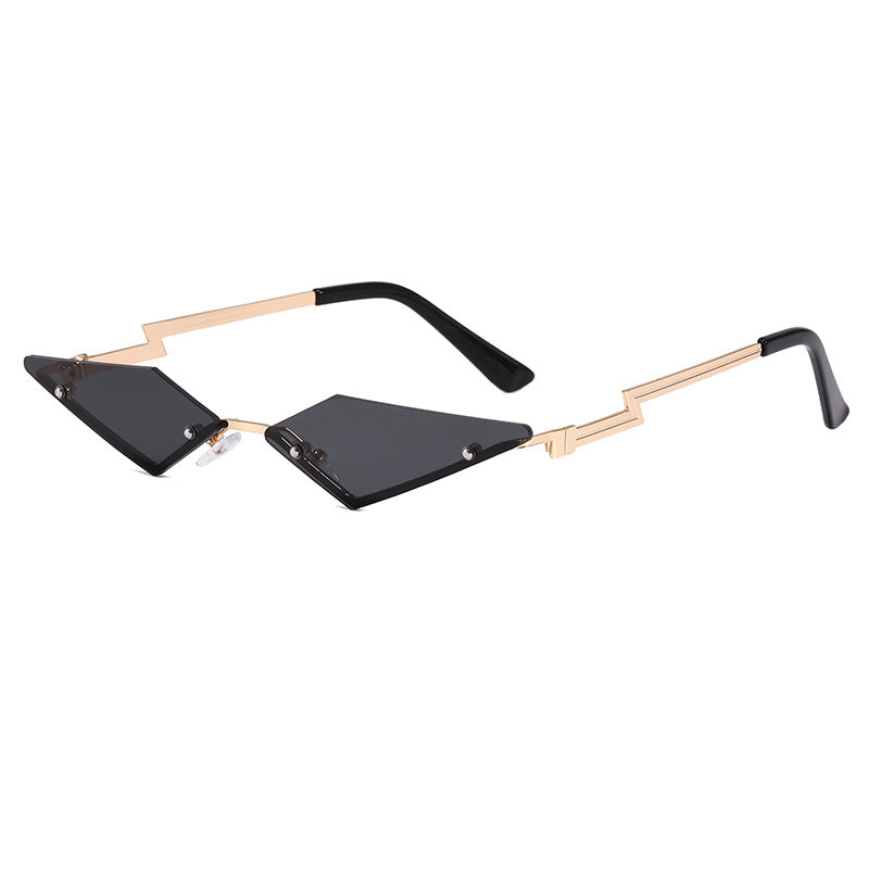 Dame geometrisk designer solbrille med innovativ ramme Skanto