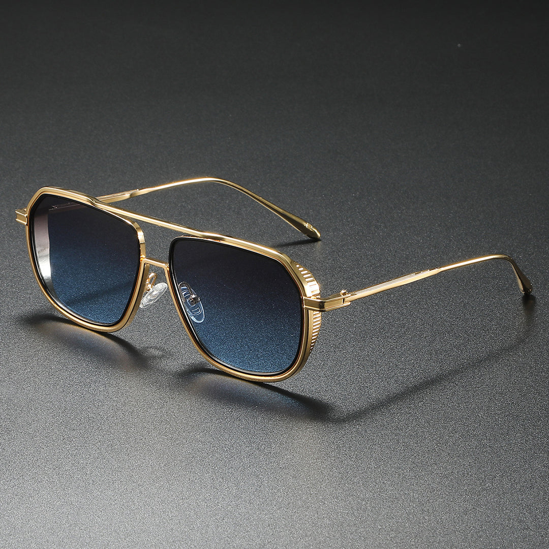 Dame Elegant solbrille med kantet metallramme Skanto