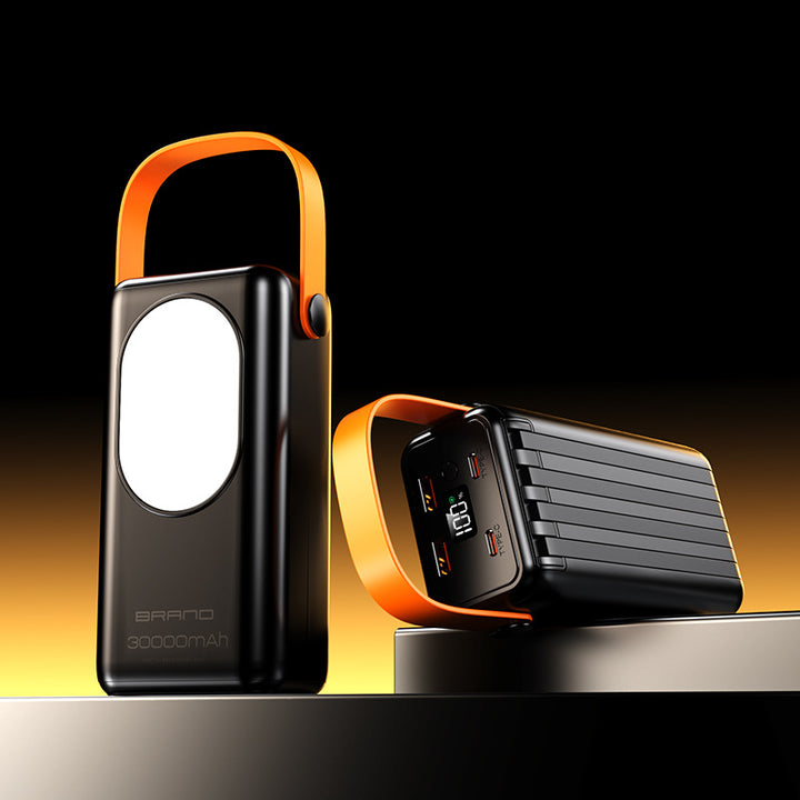 Høyytelses Powerbank med integrert LED-lys og digital skjerm Skanto