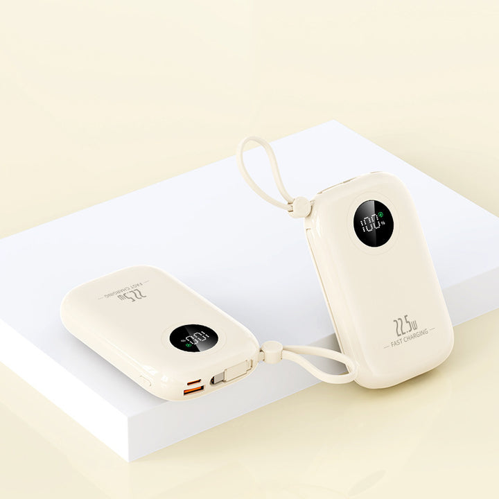Ultra-kompakt powerbank med digital ladestatus og hurtigladingsfunksjon Skanto