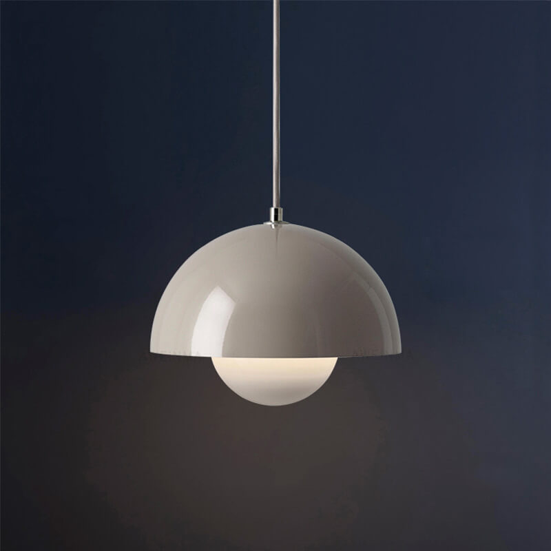 Skandinavisk pendellampe – Elegant, en-armet, halvsirkelformet lampe for stue og soverom
