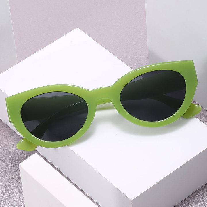 Dame moteriktig firkantet solbrille med speilende glass Skanto