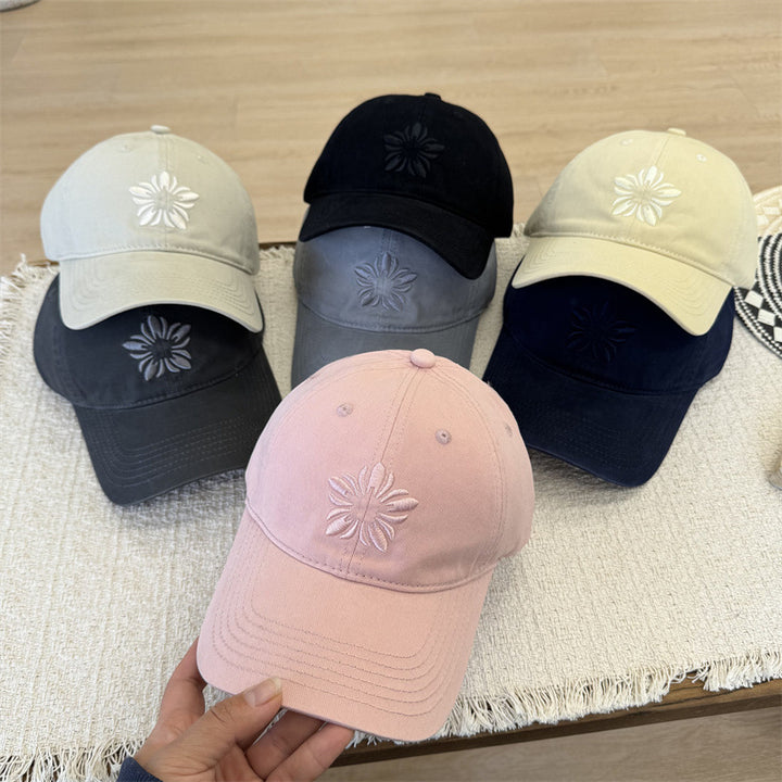 Kvinne Floral Brodert Baseball Cap Skanto