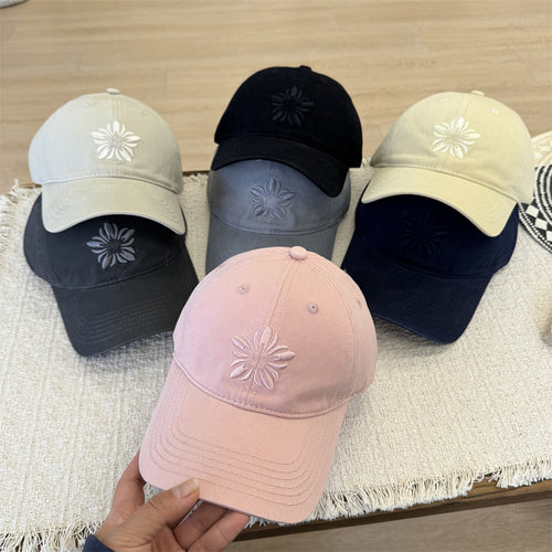 Kvinne Floral Brodert Baseball Cap Skanto