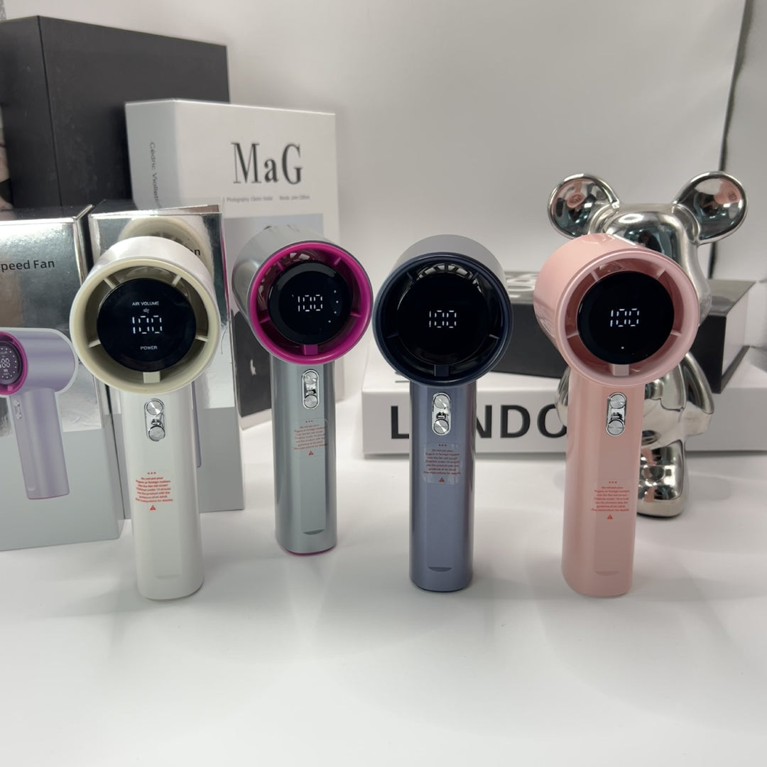 Dame Håndholdt USB-vifte med temperaturvisning Skanto
