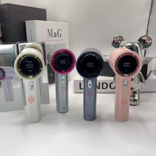 Dame Håndholdt USB-vifte med temperaturvisning Skanto