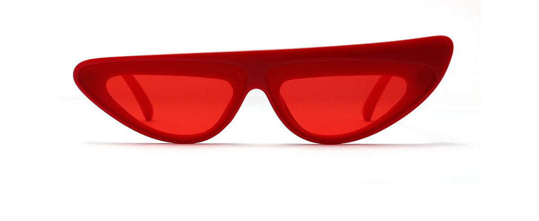 Dame Cat-Eye solbriller med trendy asymmetrisk design Skanto